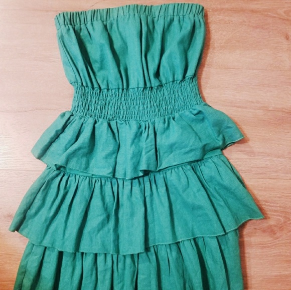 Strapless Emerald Green Dress NWT - Picture 3 of 4